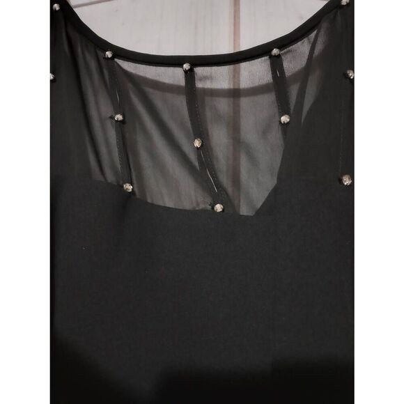 Evan Picone‎ Dress Ladies 6 Black Fit and Flare Midi Sleeveless - Picture 5 of 8